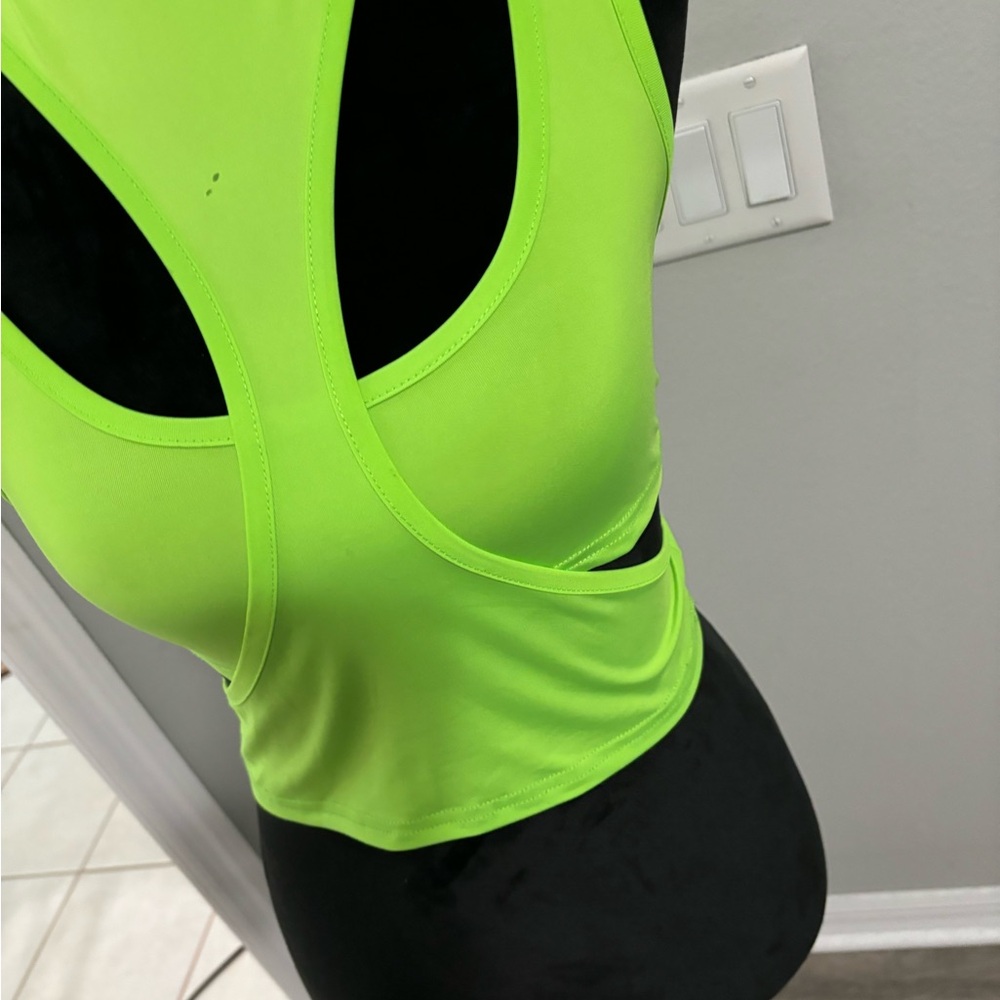 Neon Green Racerback Tank Top - Picture 2 of 3